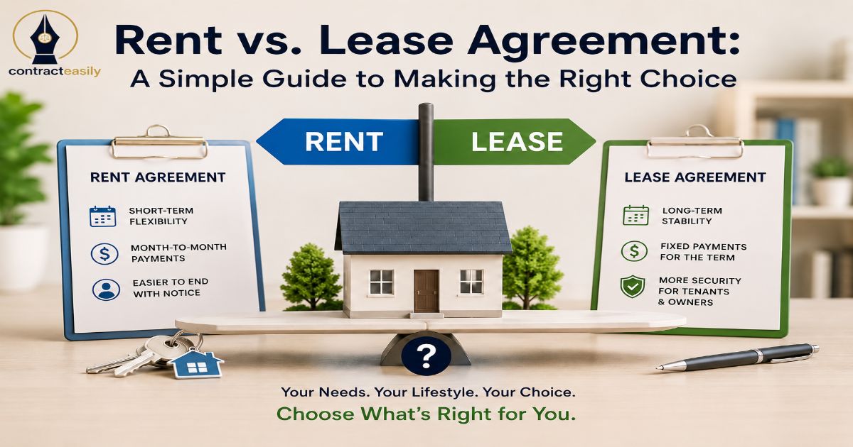 Rent vs. Lease Agreement: A Simple Guide to Making the Right Choice