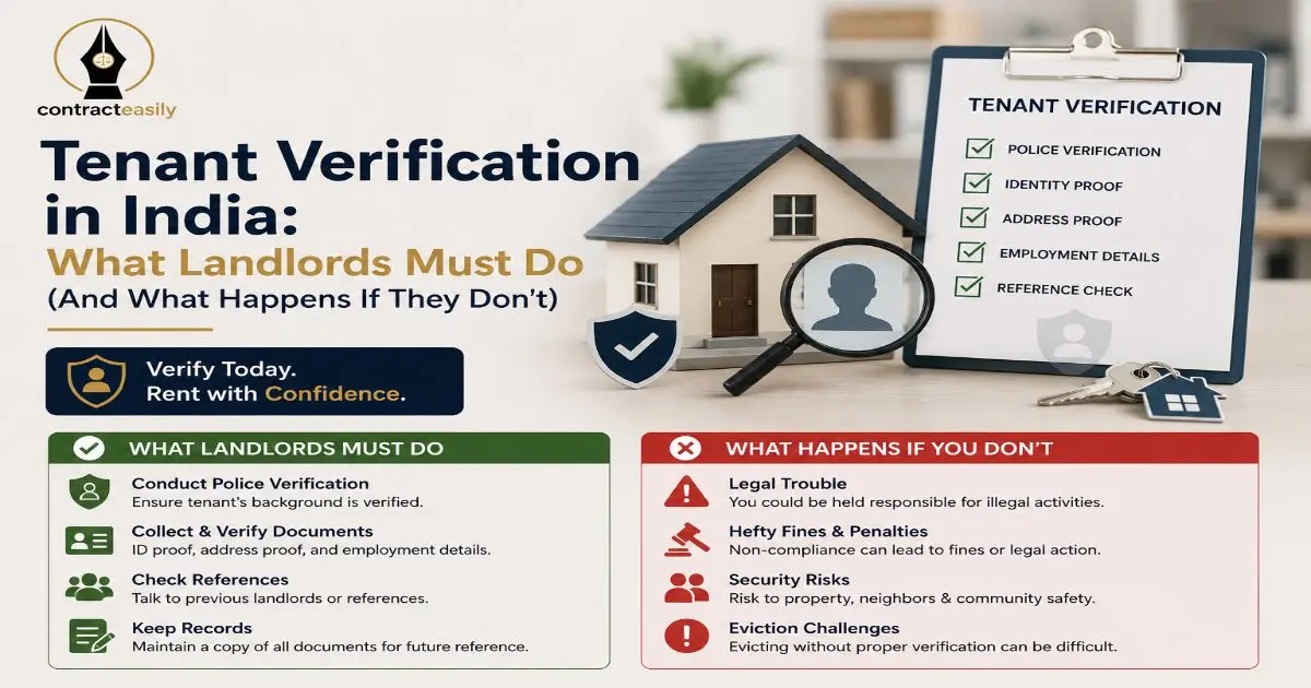 Tenant Verification in India: What Landlords Must Do (And What Happens If They Don't)